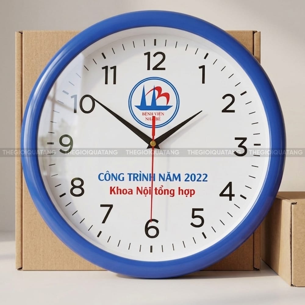 Đồng hồ treo tường tròn in logo Khoa Nội Tổng Hợp 4