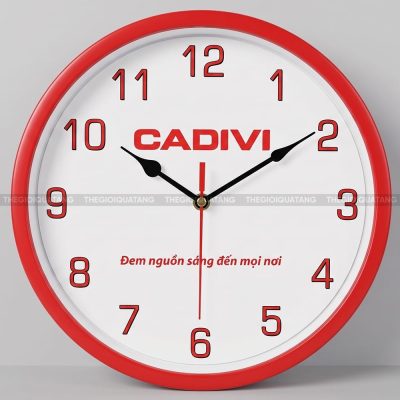 In logo lên đồng hồ treo thương hiệu Cadivi 4
