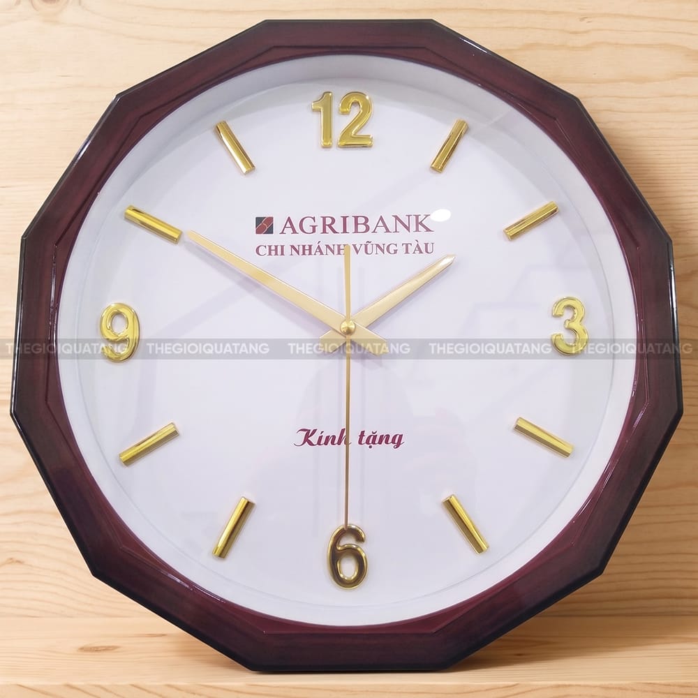 In logo lên đồng hồ treo thương hiệu ngân hàng Agribank 1