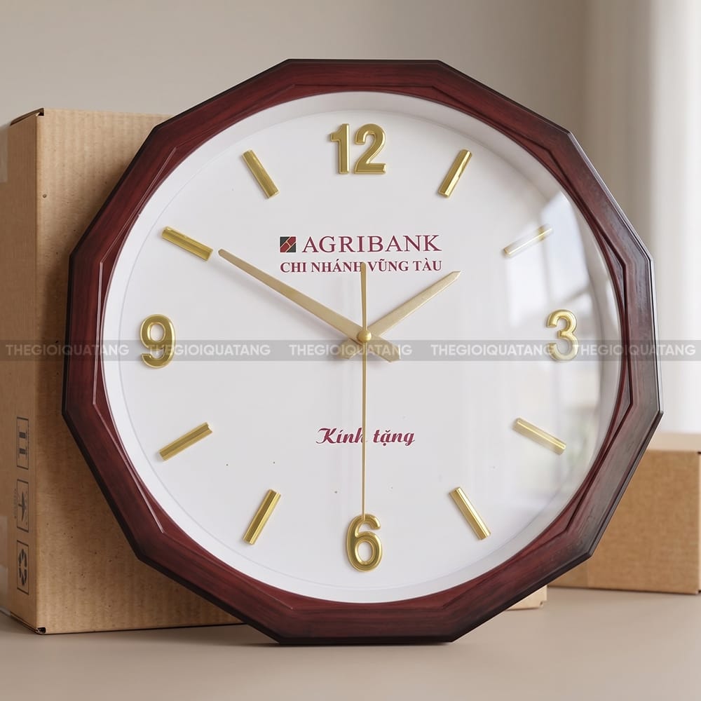 In logo lên đồng hồ treo thương hiệu ngân hàng Agribank 3
