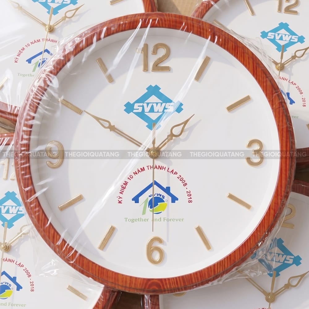 Mẫu đồng hồ treo tường cao cấp Kỷ niệm 10 năm thành lập SVWS 2