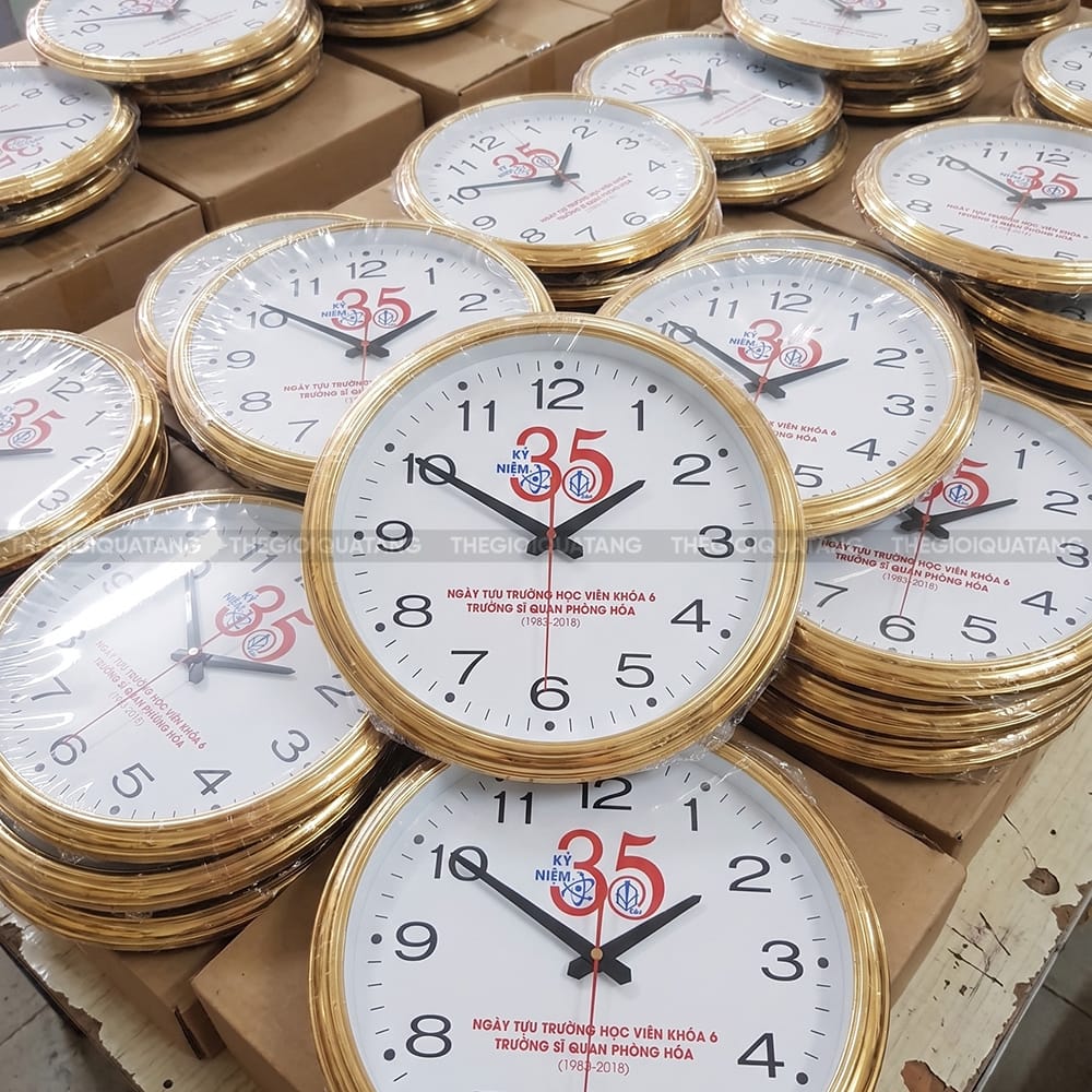 Mẫu đồng hồ treo tường cao cấp Kỷ niệm 35 năm thành lập Trường Sĩ Quan Phòng Hóa 1