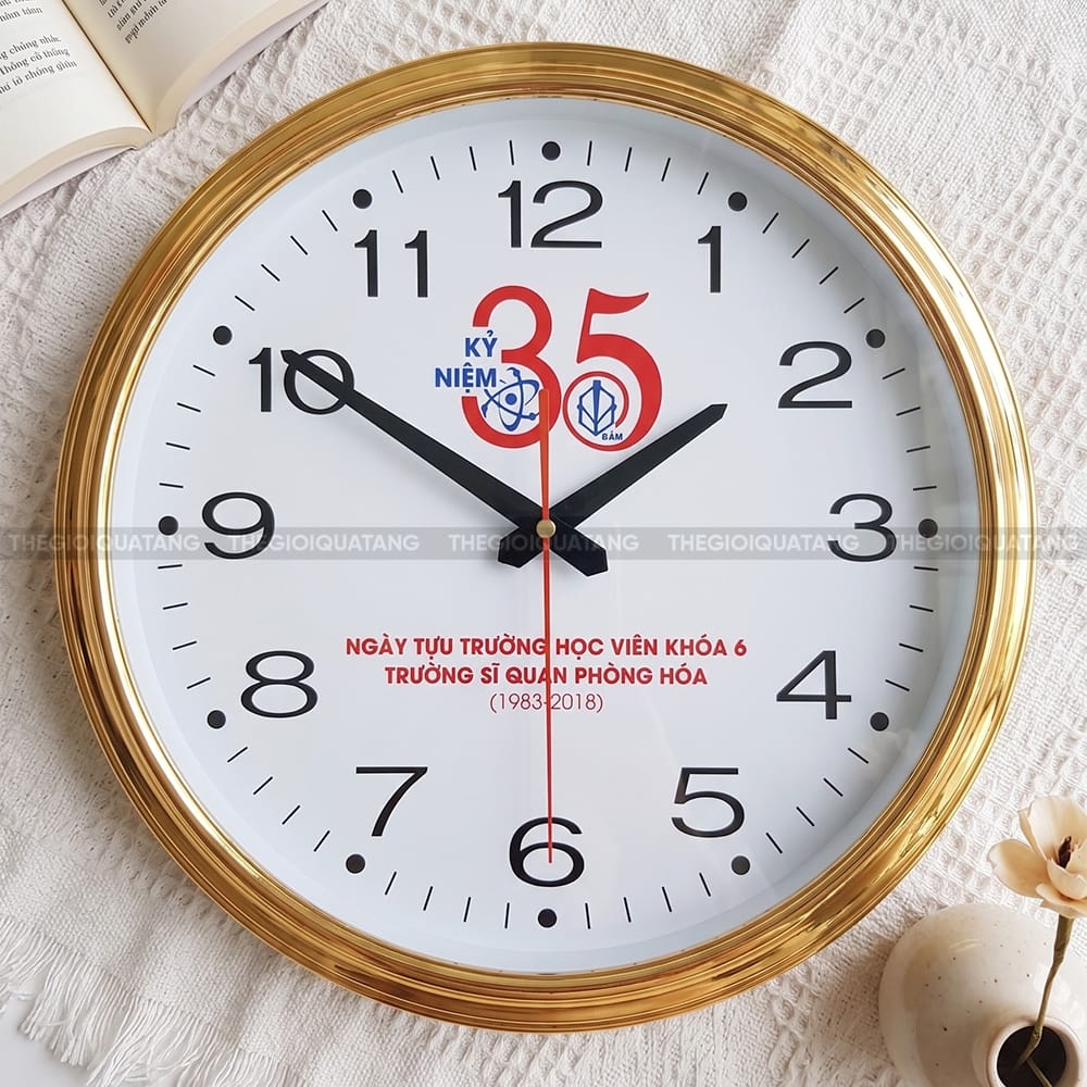 Mẫu đồng hồ treo tường cao cấp Kỷ niệm 35 năm thành lập Trường Sĩ Quan Phòng Hóa 2