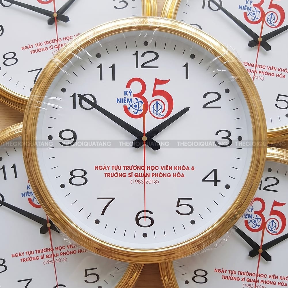 Mẫu đồng hồ treo tường cao cấp Kỷ niệm 35 năm thành lập Trường Sĩ Quan Phòng Hóa 3