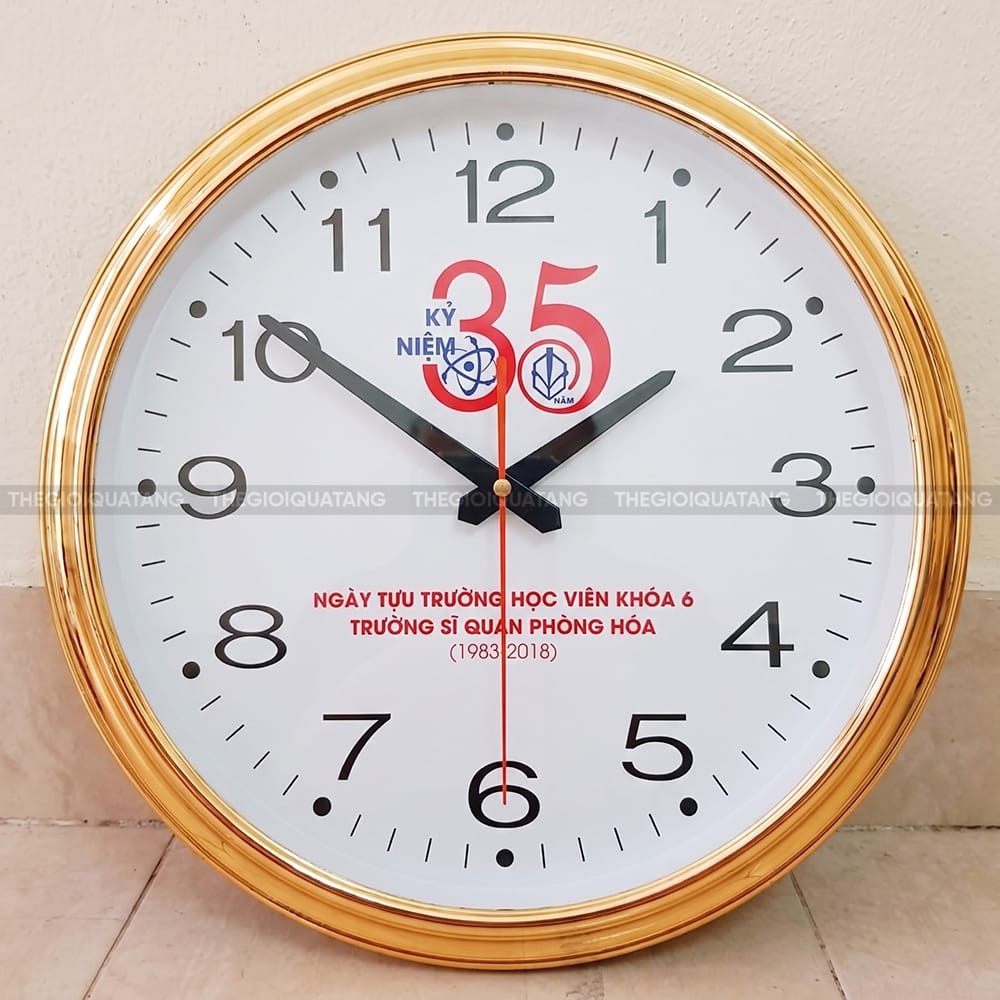Mẫu đồng hồ treo tường cao cấp Kỷ niệm 35 năm thành lập Trường Sĩ Quan Phòng Hóa 5