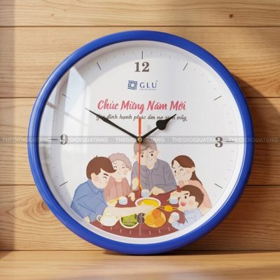 Mẫu đồng hồ treo tường Chúc Mừng Năm Mới GLU 3