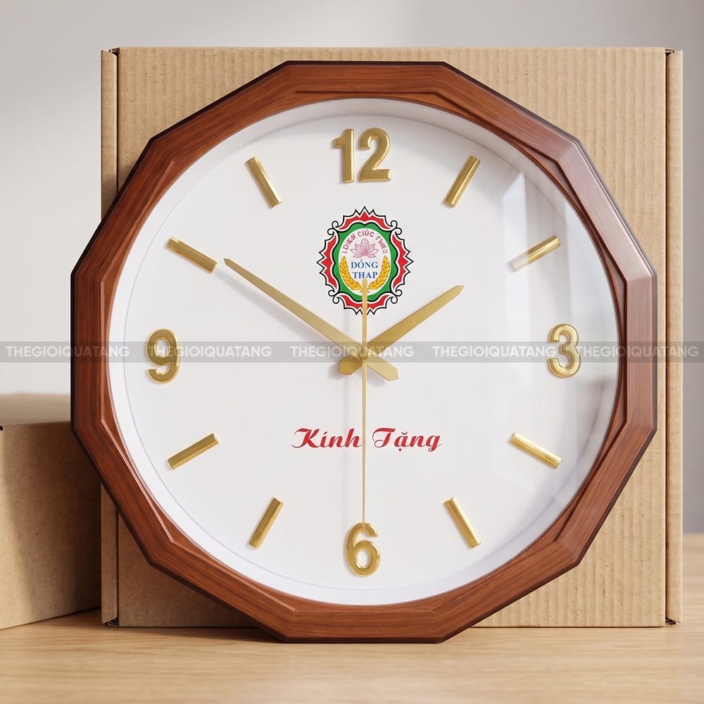 Mẫu đồng hồ treo tường in logo Số xố kiến thiết Đồng Tháp 1