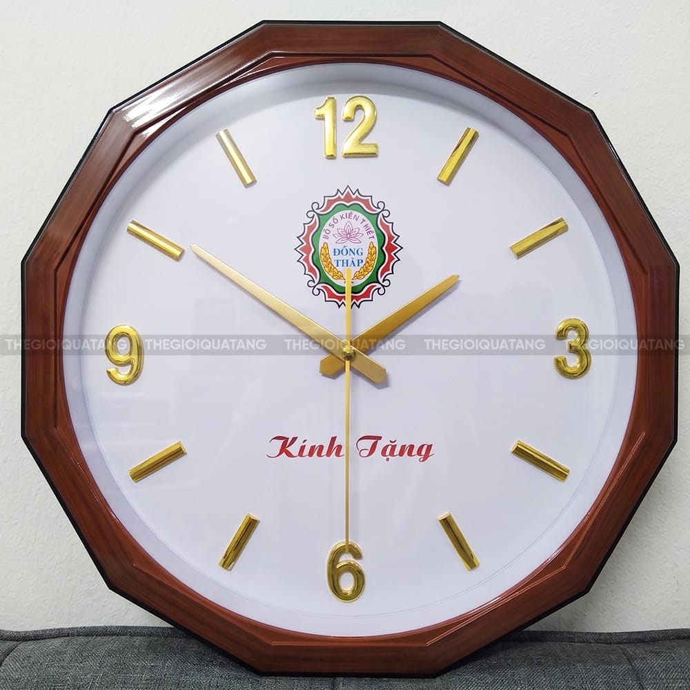 Mẫu đồng hồ treo tường in logo Số xố kiến thiết Đồng Tháp 2