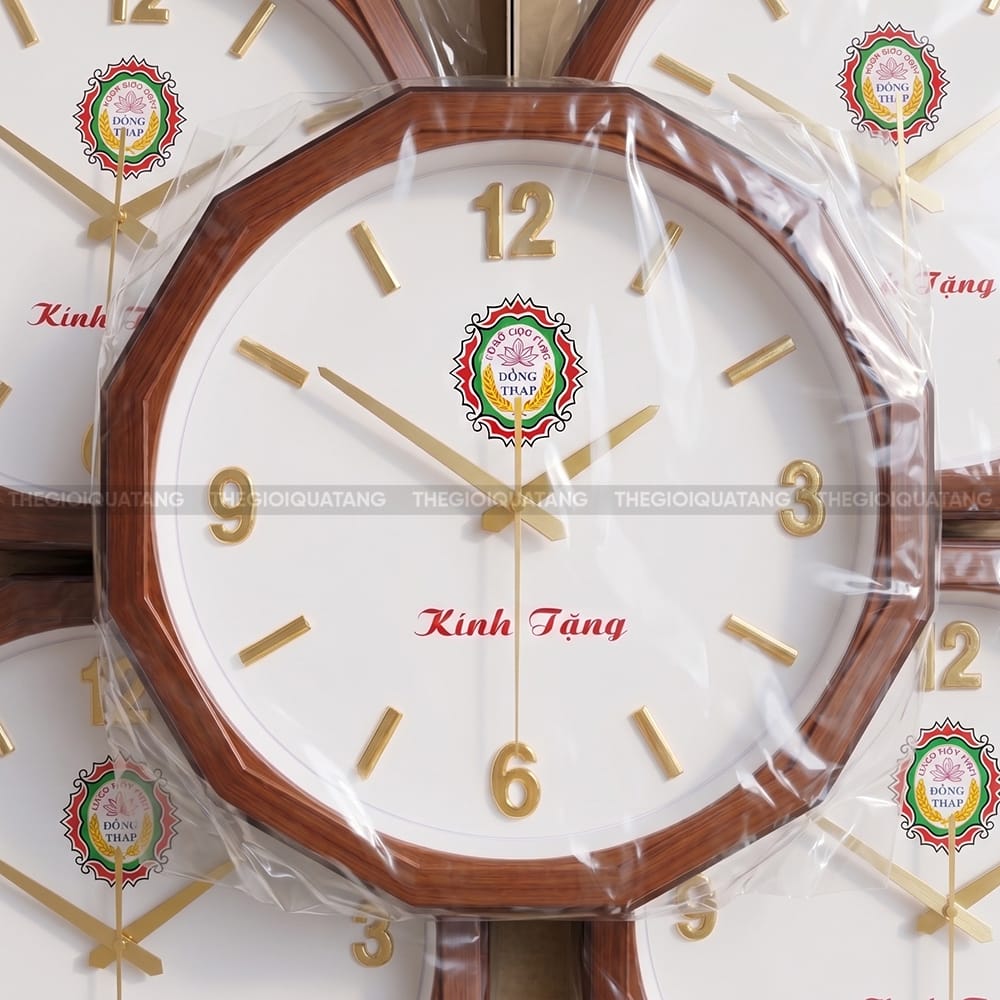 Mẫu đồng hồ treo tường in logo Số xố kiến thiết Đồng Tháp 3