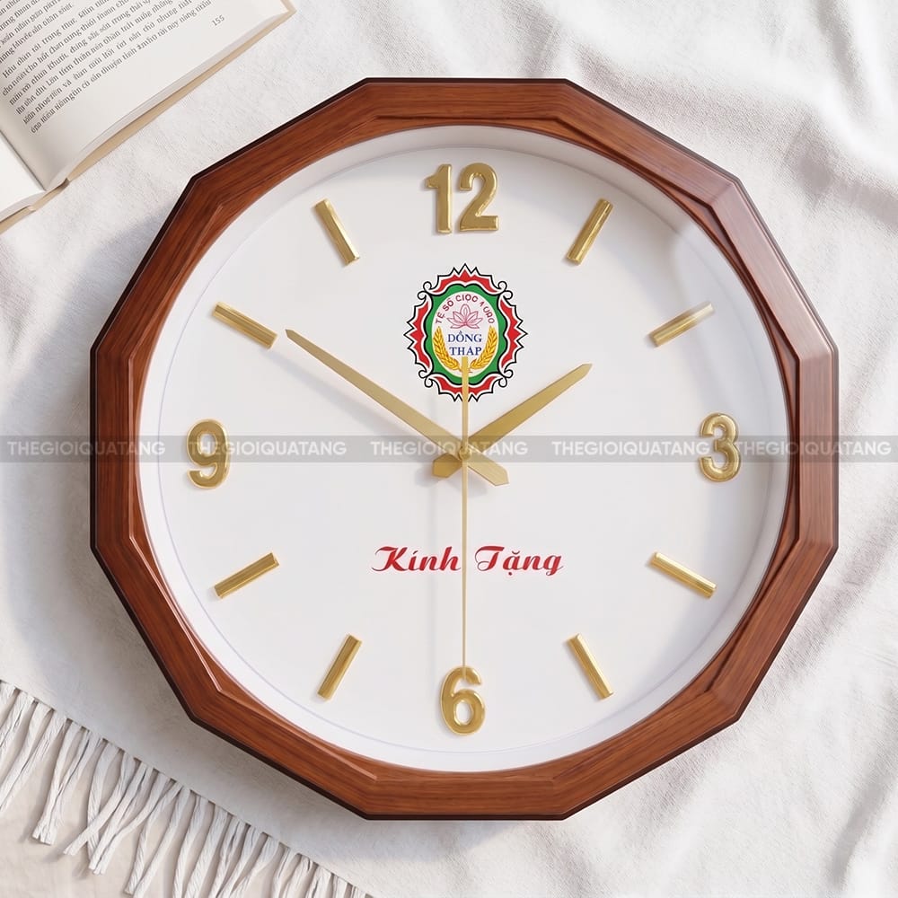 Mẫu đồng hồ treo tường in logo Số xố kiến thiết Đồng Tháp 4