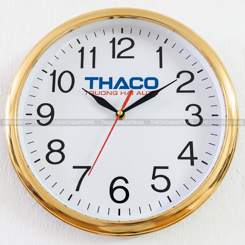 Mẫu đồng hồ treo tường in logo Thaco Trường Hải Auto 2