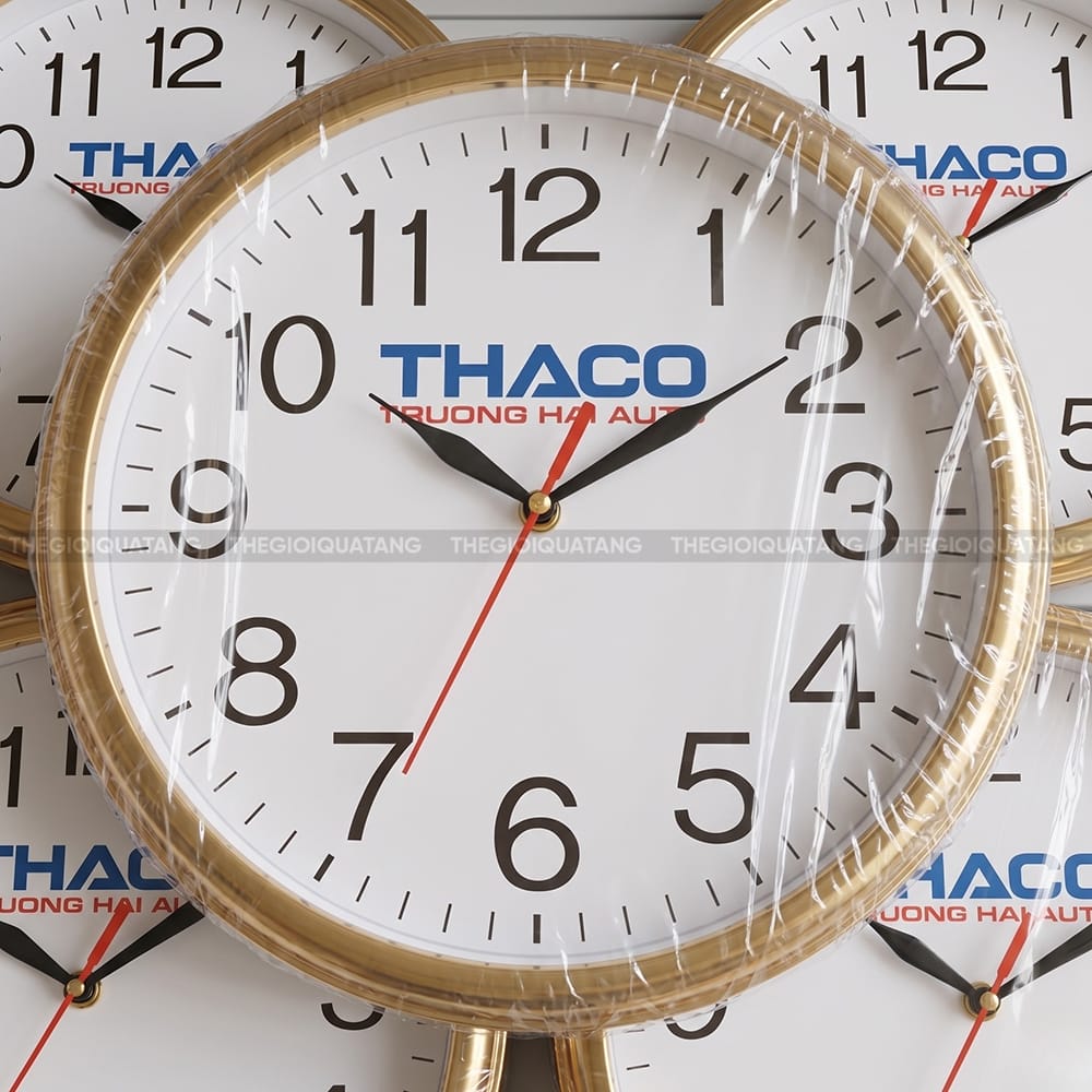 Mẫu đồng hồ treo tường in logo Thaco Trường Hải Auto 6