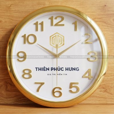 Mẫu đồng hồ treo tường in logo Thiên Phúc Hưng 2