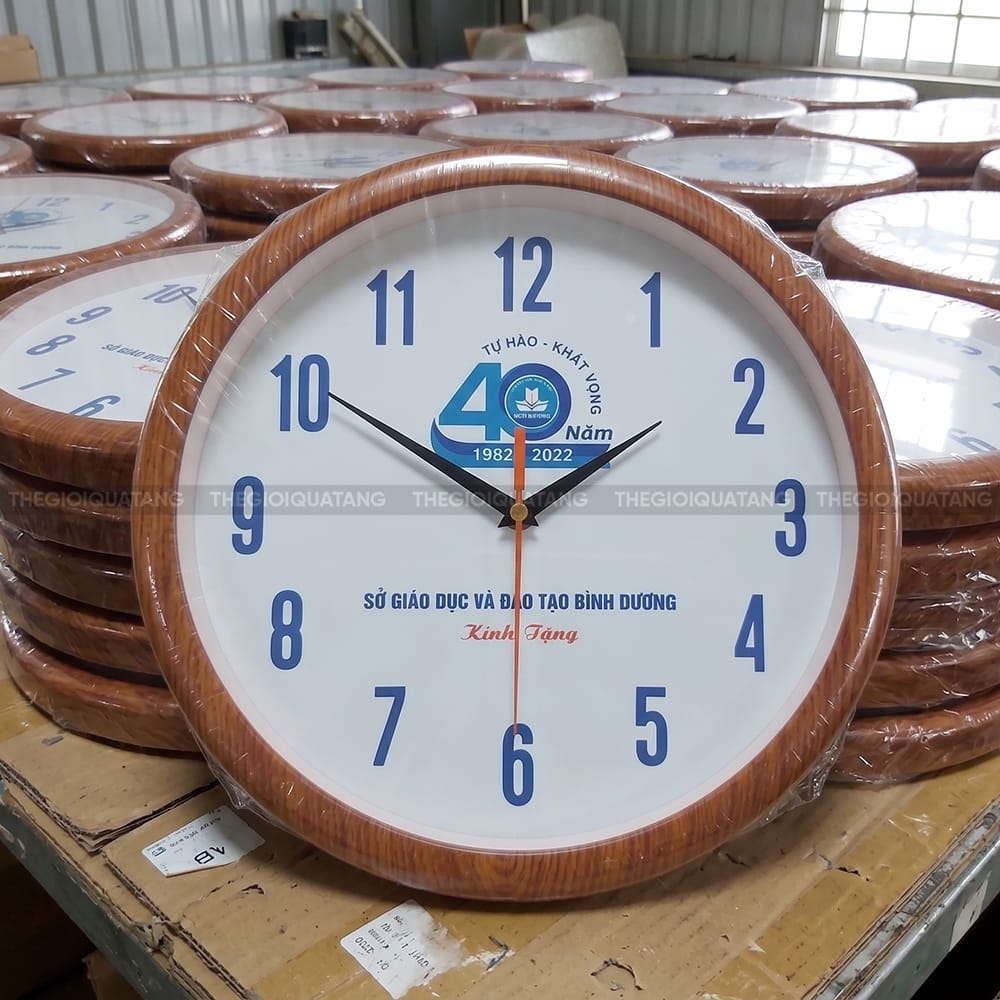Sản xuất đồng hồ treo tường 40 năm thành lập sở Giáo Dục và Đào Tạo Bình Dương 1