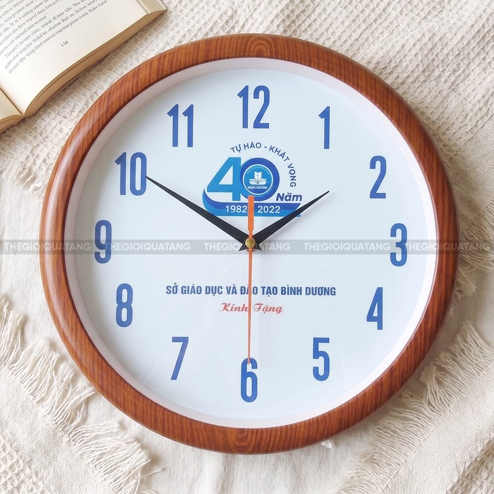 Sản xuất đồng hồ treo tường 40 năm thành lập sở Giáo Dục và Đào Tạo Bình Dương 4