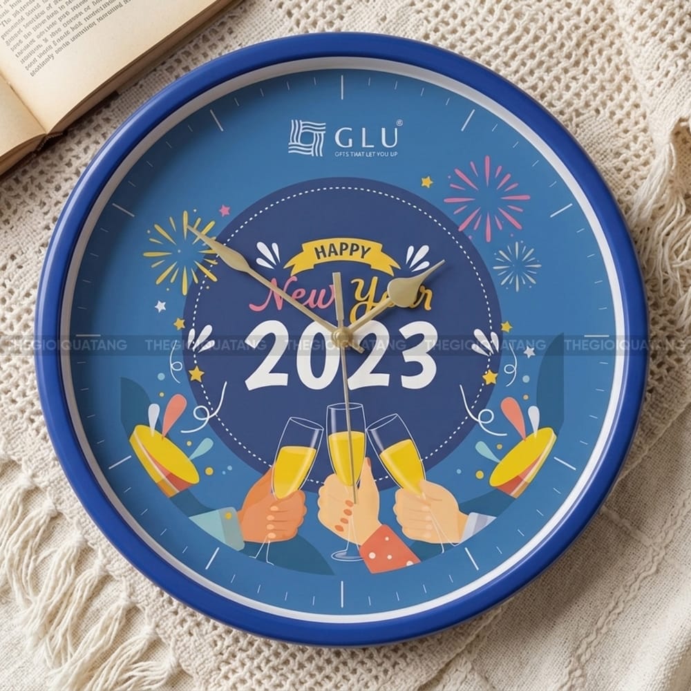 Sản xuất đồng hồ treo tường Chúc Mừng Năm Mới GLU 2023 -3