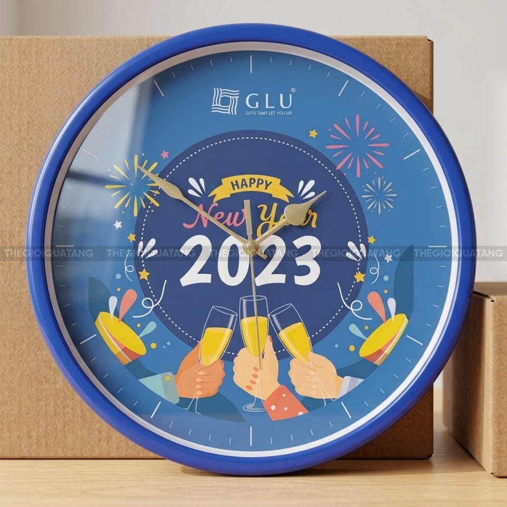 Sản xuất đồng hồ treo tường Chúc Mừng Năm Mới GLU 2023 -4