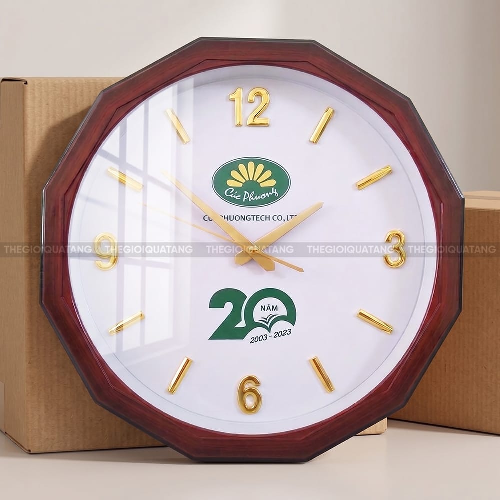 Sản xuất đồng hồ treo tường Kỷ Niệm 20 Năm Thành Lập 1