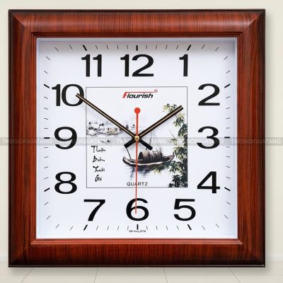 Sản xuất đồng hồ treo tường quảng cáo in logo QC25016