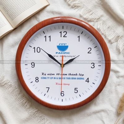 Sản xuất đồng hồ treo tường tròn in logo DT25031 2