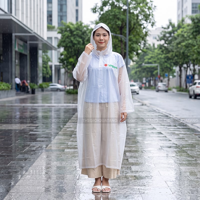 Áo mưa quảng cáo in logo theo yêu cầu 2