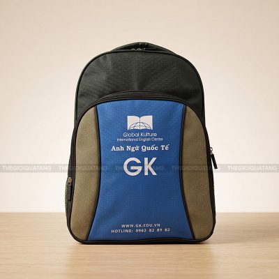 May balo quảng cáo theo yêu cầu anh ngữ Quốc Tế GK 1