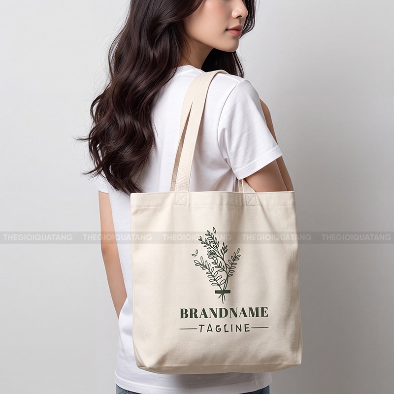 May túi vải bố quảng cáo in logo 2