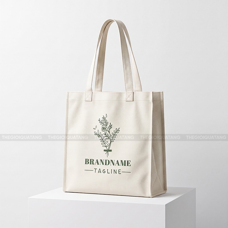 May túi vải bố quảng cáo in logo 4