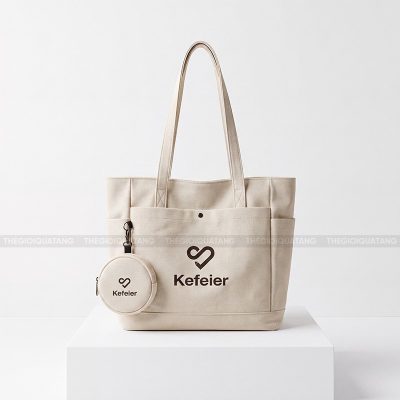 Túi vải canvas giá rẻ quảng cáo in logo 1