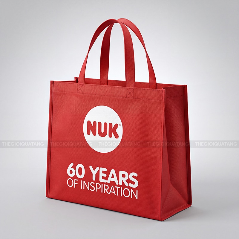 Túi vải không dệt in logo quảng cáo theo yêu cầu 2