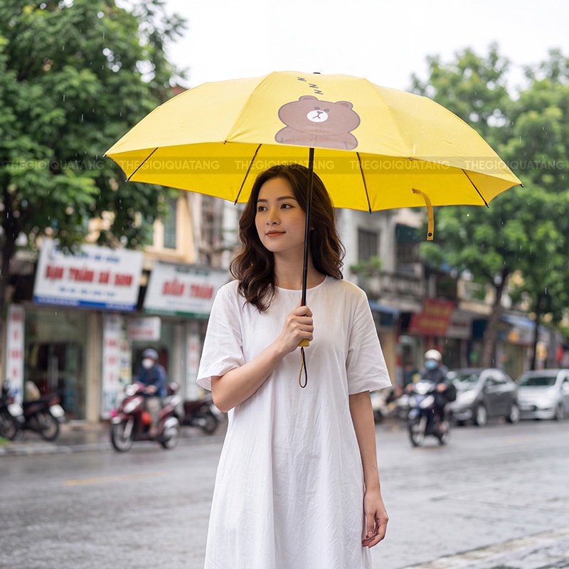 Dù in logo theo yêu cầu sản xuất trực tiếp 4