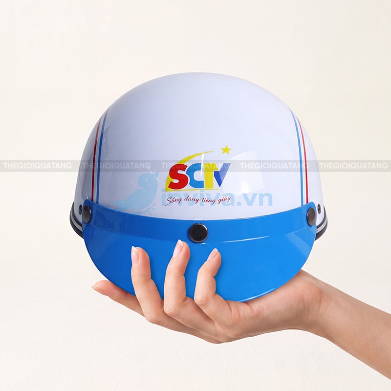 Nón bảo hiểm quà tặng công ty in logo 3
