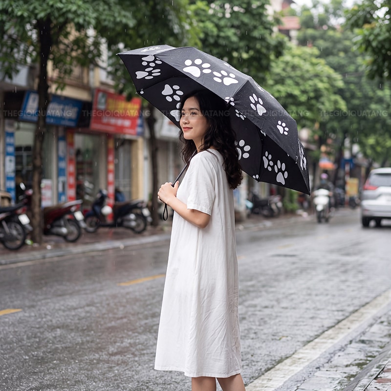Ô dù cầm tay in logo quà tặng doanh nghiệp 4