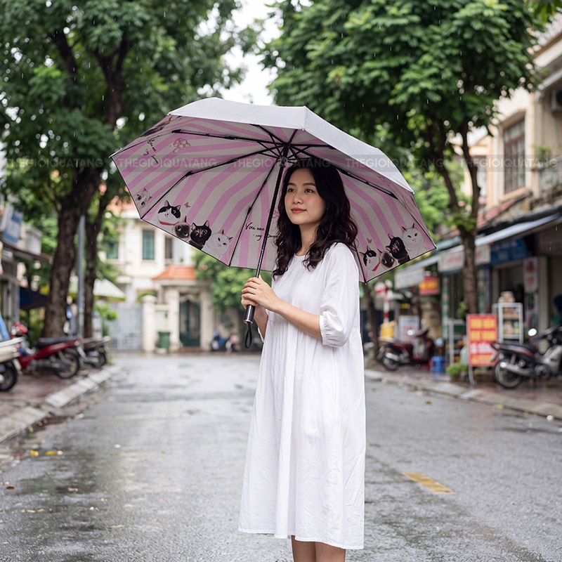 Ô dù quà tặng in logo sản xuất theo yêu cầu 4