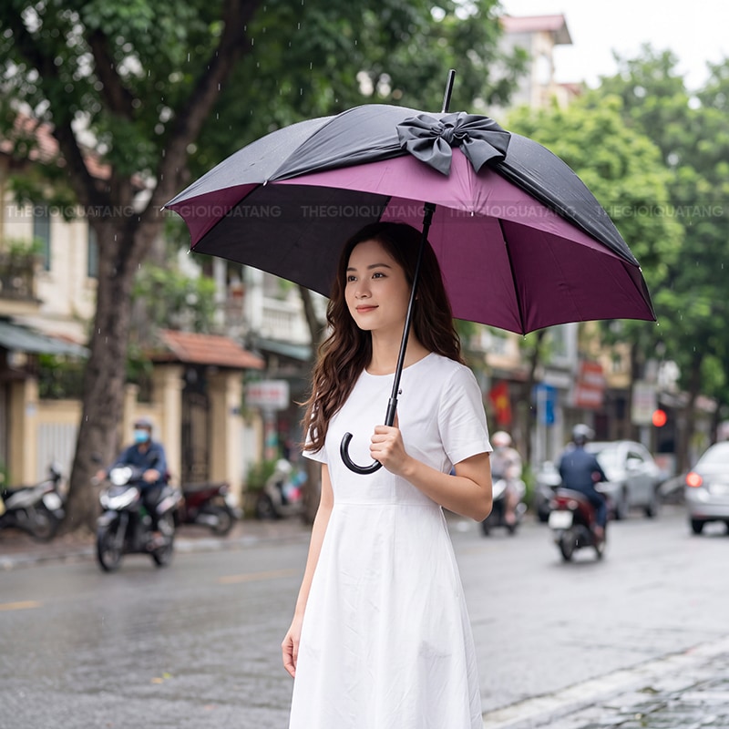 Sản xuất dù cầm tay in logo 4