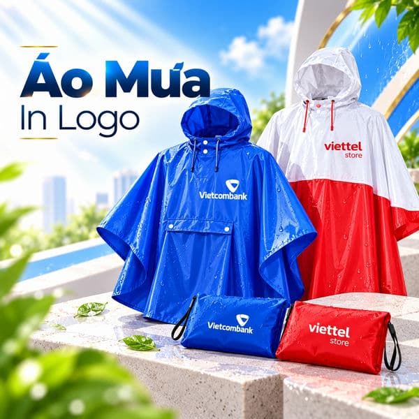 áo mưa quảng cáo in logo