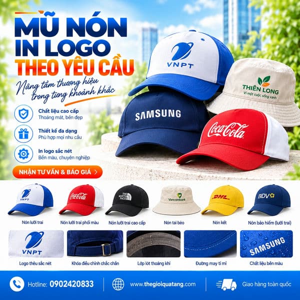 mũ nó quà tặng in logo
