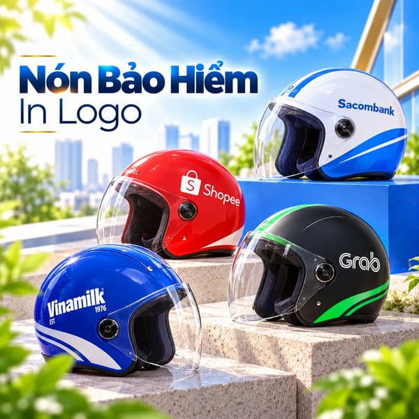 nón bảo hiểm quảng cáo in logo