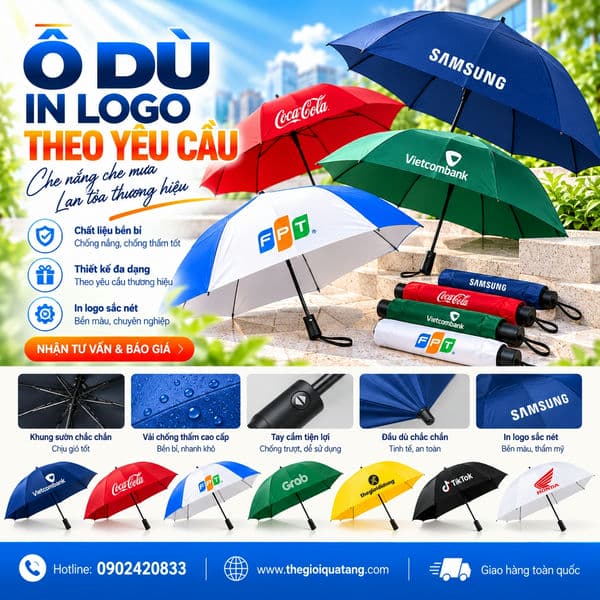 ô dù quà tặng in logo