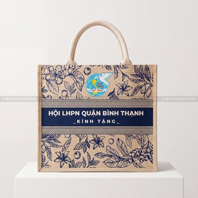 Túi đay in logo công ty làm quà tặng 2