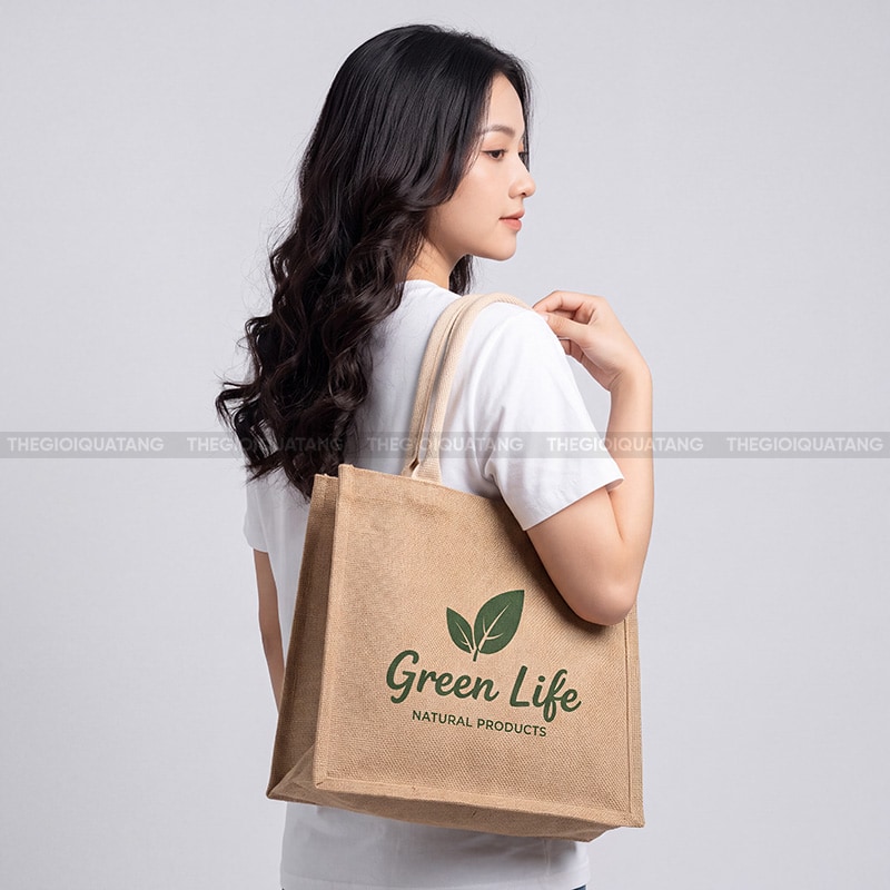 Túi tote vải đay thiết kế tối giản 2