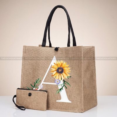 Túi vải đay hội nghị in logo theo mẫu 1