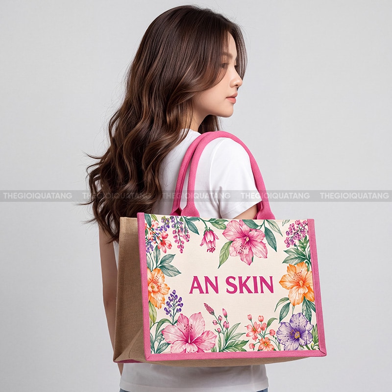 Túi vải đay in logo thương hiệu theo yêu cầu 2