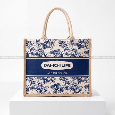 Túi vải đay linen phong cách tối giản 1