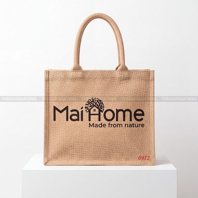 Túi vải sợi đay tự nhiên phong cách vintage 2